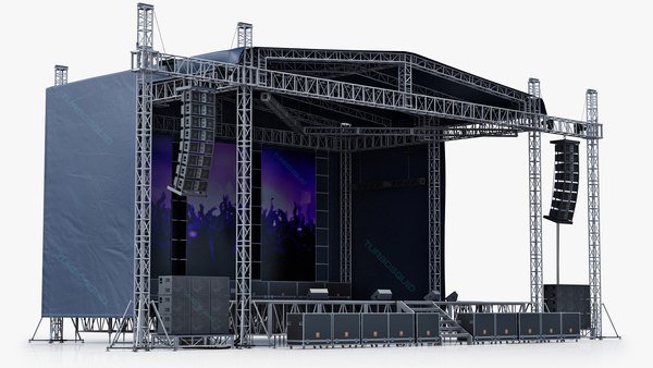 Aluminum truss and stage structure setup